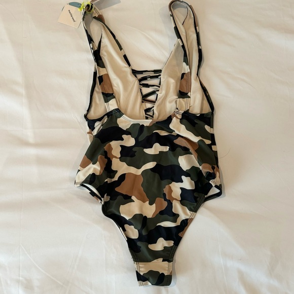 NWT Camouflage Print one-piece Swimsuit with tags - Picture 2 of 3